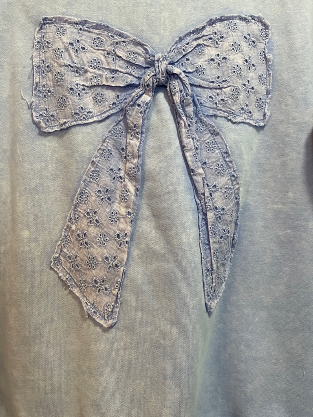 Girls Lavender Bow Applique Sweatshirt - Picture 7 of 15